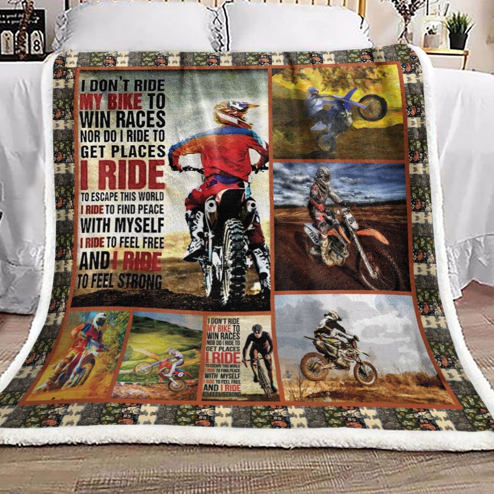 Motorcycle CLA29111314F Sherpa Fleece Blanket