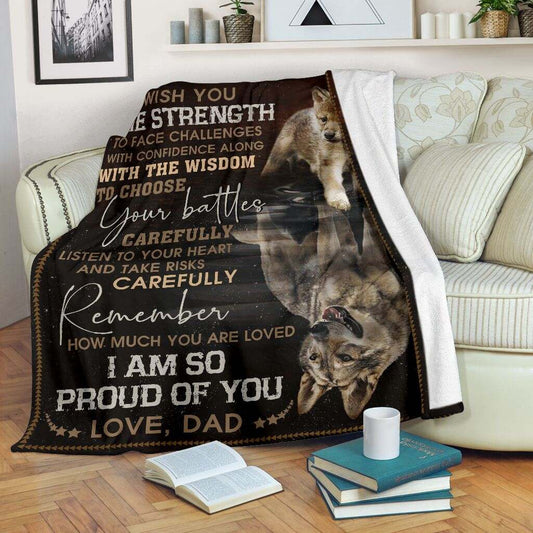 TO MY SON CLA02120365F Sherpa Fleece Blanket