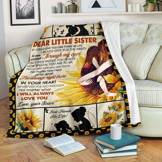 Dear Little Sister CLA02120159F Sherpa Fleece Blanket