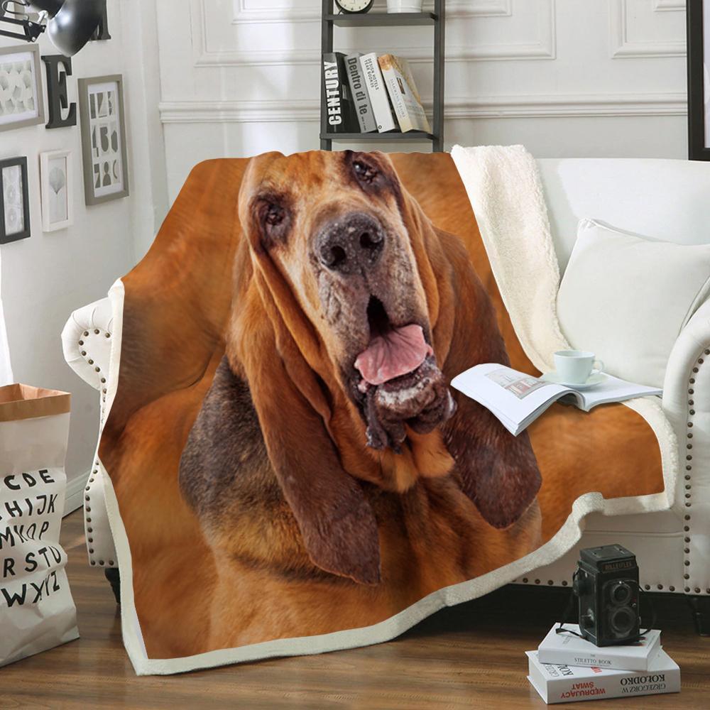 Bloodhound CLA02121439F Sherpa Fleece Blanket