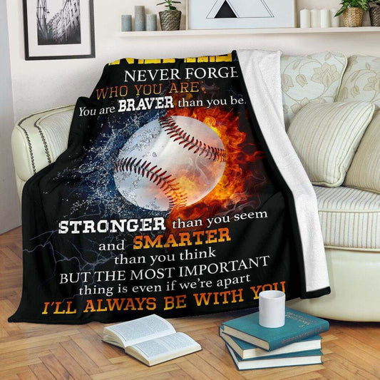 To My Nephew Baseball CLA02120122F Sherpa Fleece Blanket