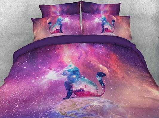 Galaxy Cat Animal Galaxy CLA05120241B Bedding Sets