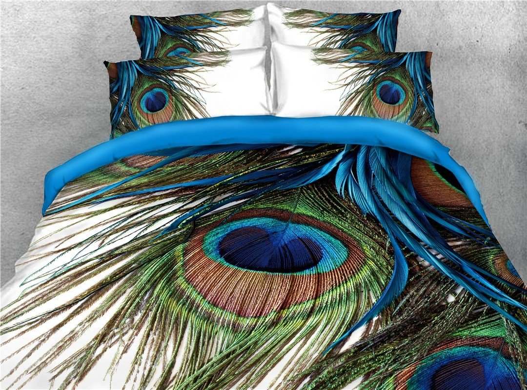 3D Peacock Feather CLA05120035B Bedding Sets