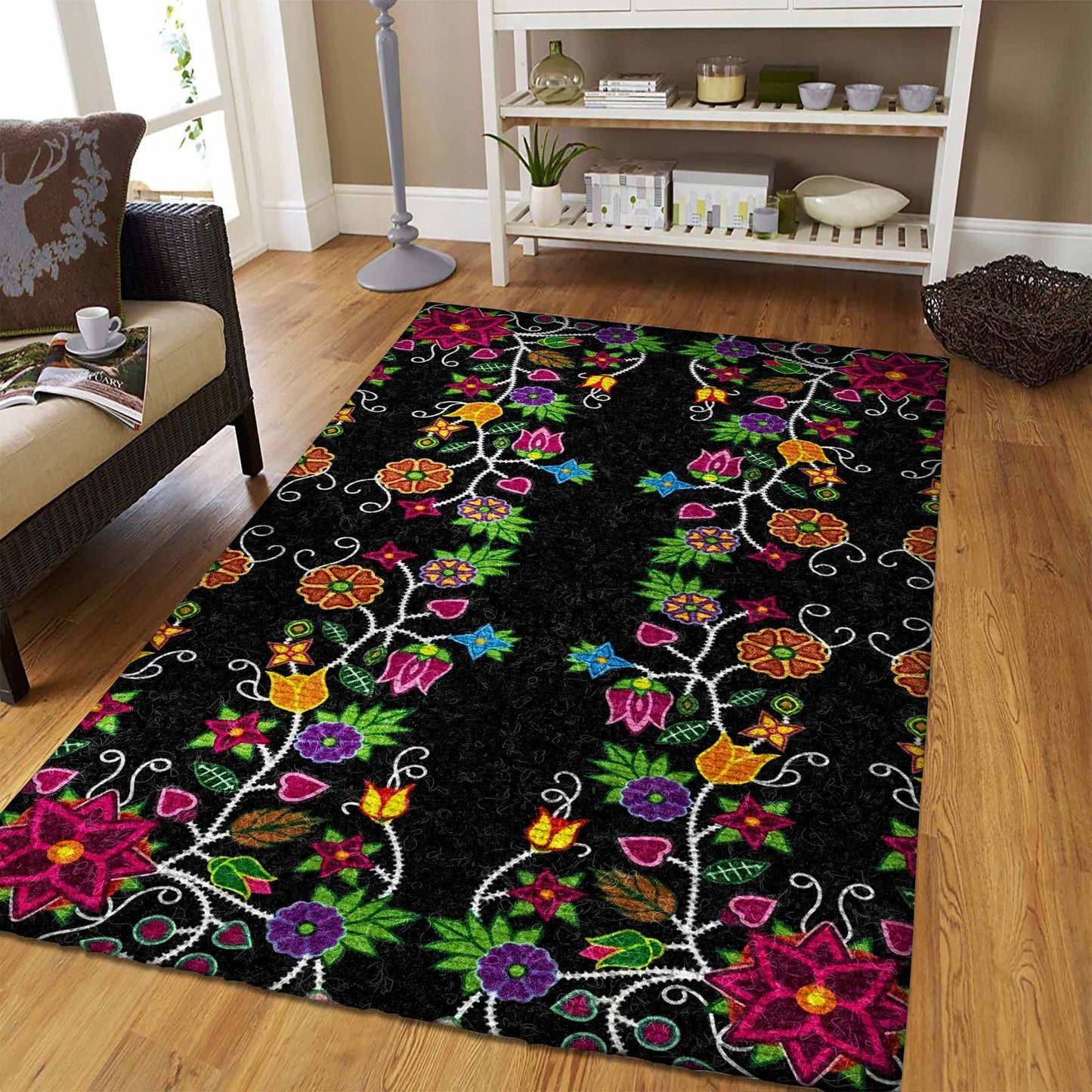 Floral Beadwork CLA05120571R Rug