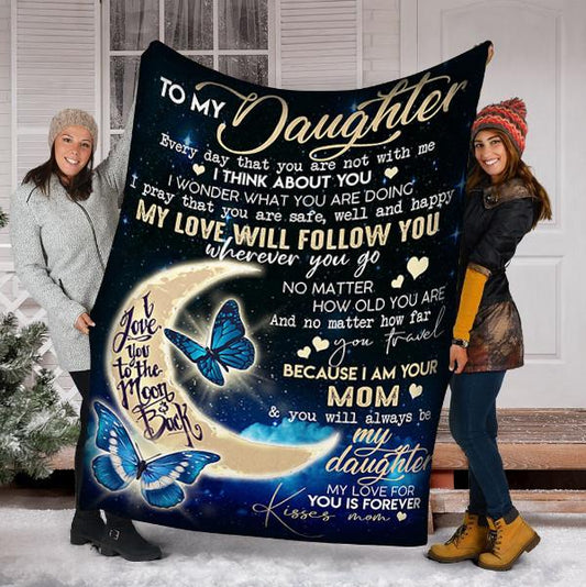 To My Daughter Perfect Gift For Daughter CLA09120233F Sherpa Fleece Blanket