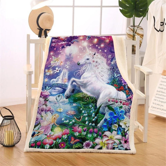 Fairy Tale Wonderland CLA09120535F Sherpa Fleece Blanket