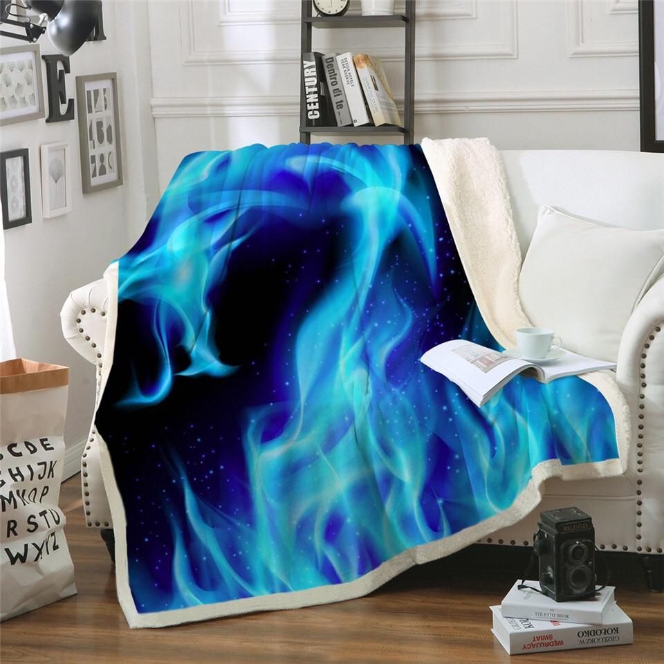 Blue Fire Dragon CLA09120039F Sherpa Fleece Blanket