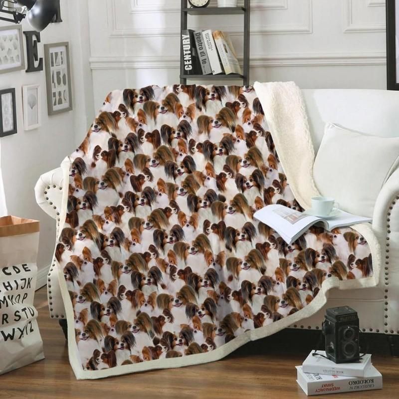 Papillon CLA10120308F Sherpa Fleece Blanket