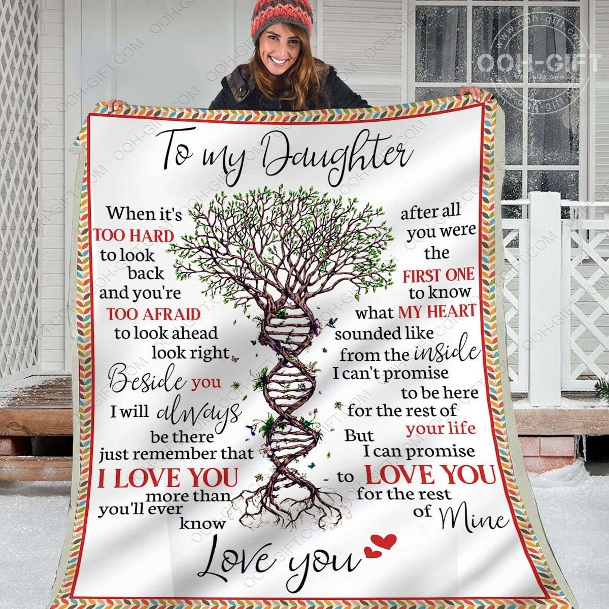 Daughter To My Daughter CLA12120178F Sherpa Fleece Blanket