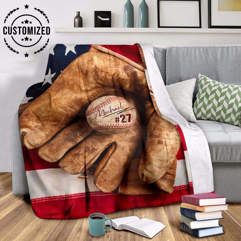 BASEBALL CLA1312055F Sherpa Fleece Blanket