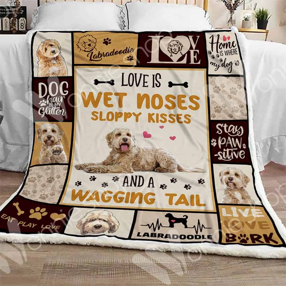 Labradoodle CL19120695MDF Sherpa Fleece Blanket