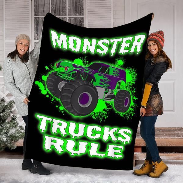 Monster Trucks CL19120784MDF Sherpa Fleece Blanket