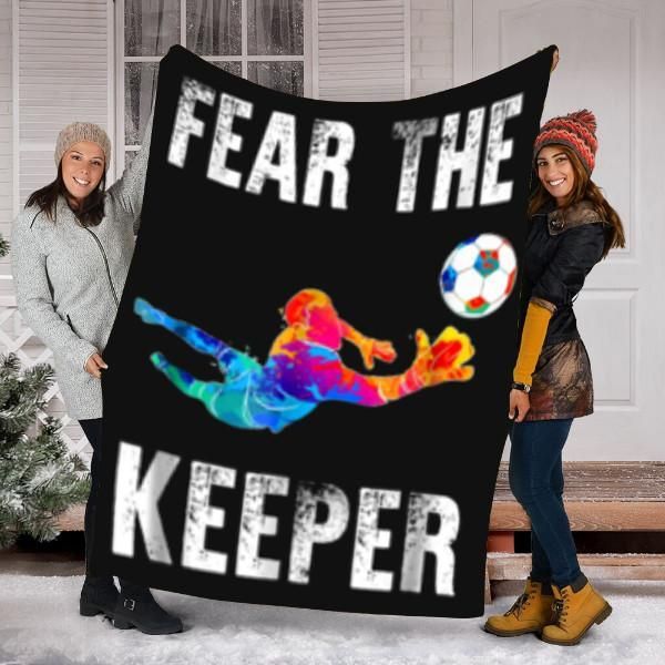 Goalkeeper Fear The Keeper Soccer CL19120482MDF Sherpa Fleece Blanket