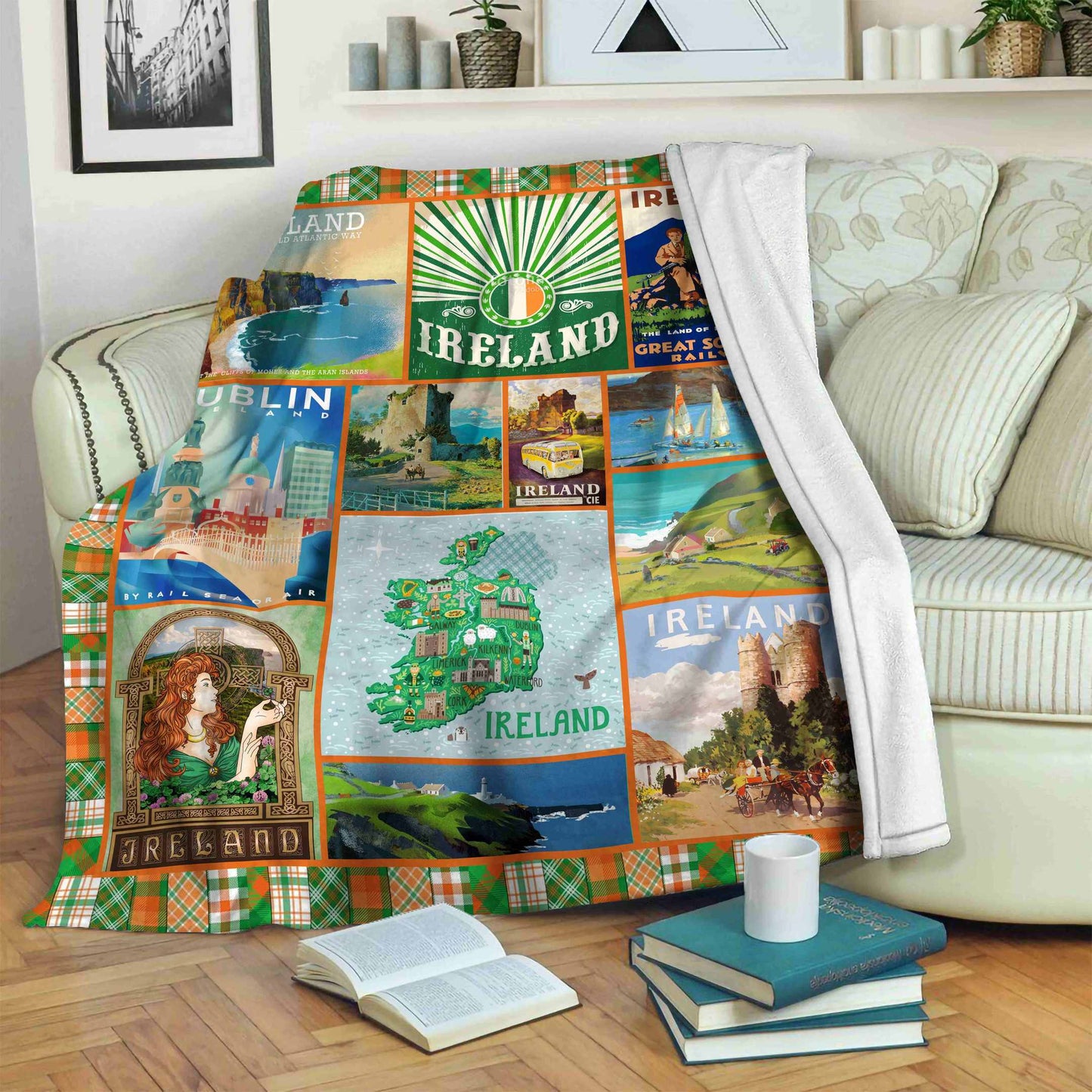 Ireland CLA19120381F Sherpa Fleece Blanket