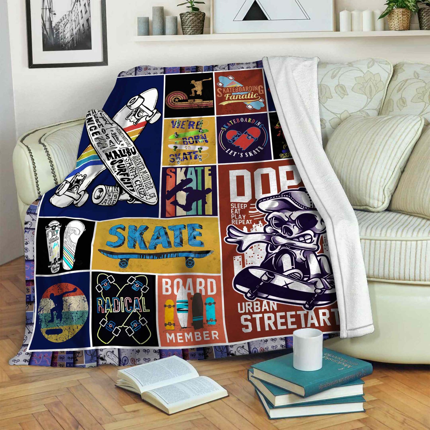 Skateboarding CLA19121143F Sherpa Fleece Blanket