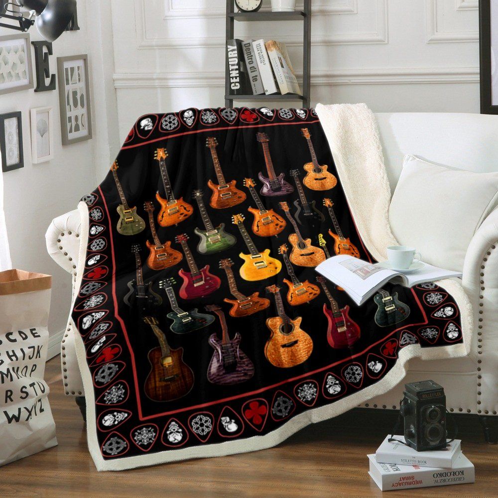 Guitar CLA2812247F Sherpa Fleece Blanket