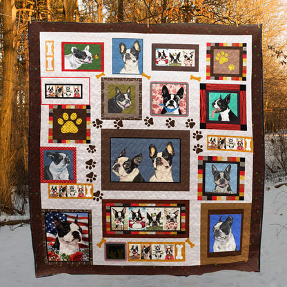 Lovely Boston Terrier PKTA240521 Quilt Blanket