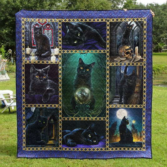 Witch Black Cat Quilt Blanket TL10032301BL