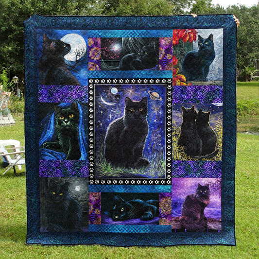 Black Cat Quilt Blanket TL15032301BL