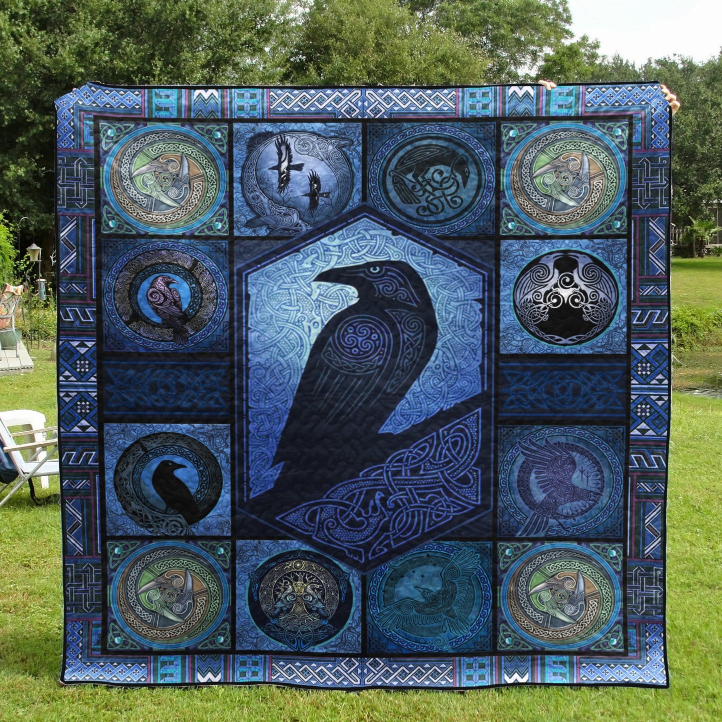 Celtic Art Raven D010732 Quilt Blanket
