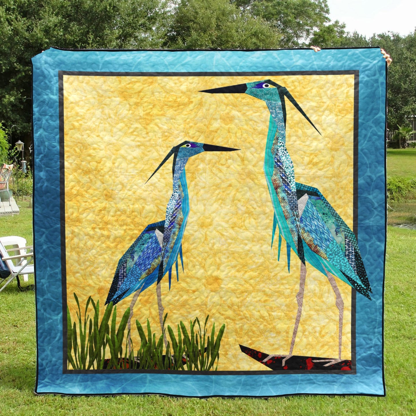 Great Blue Heron TN270621 Quilt Blanket