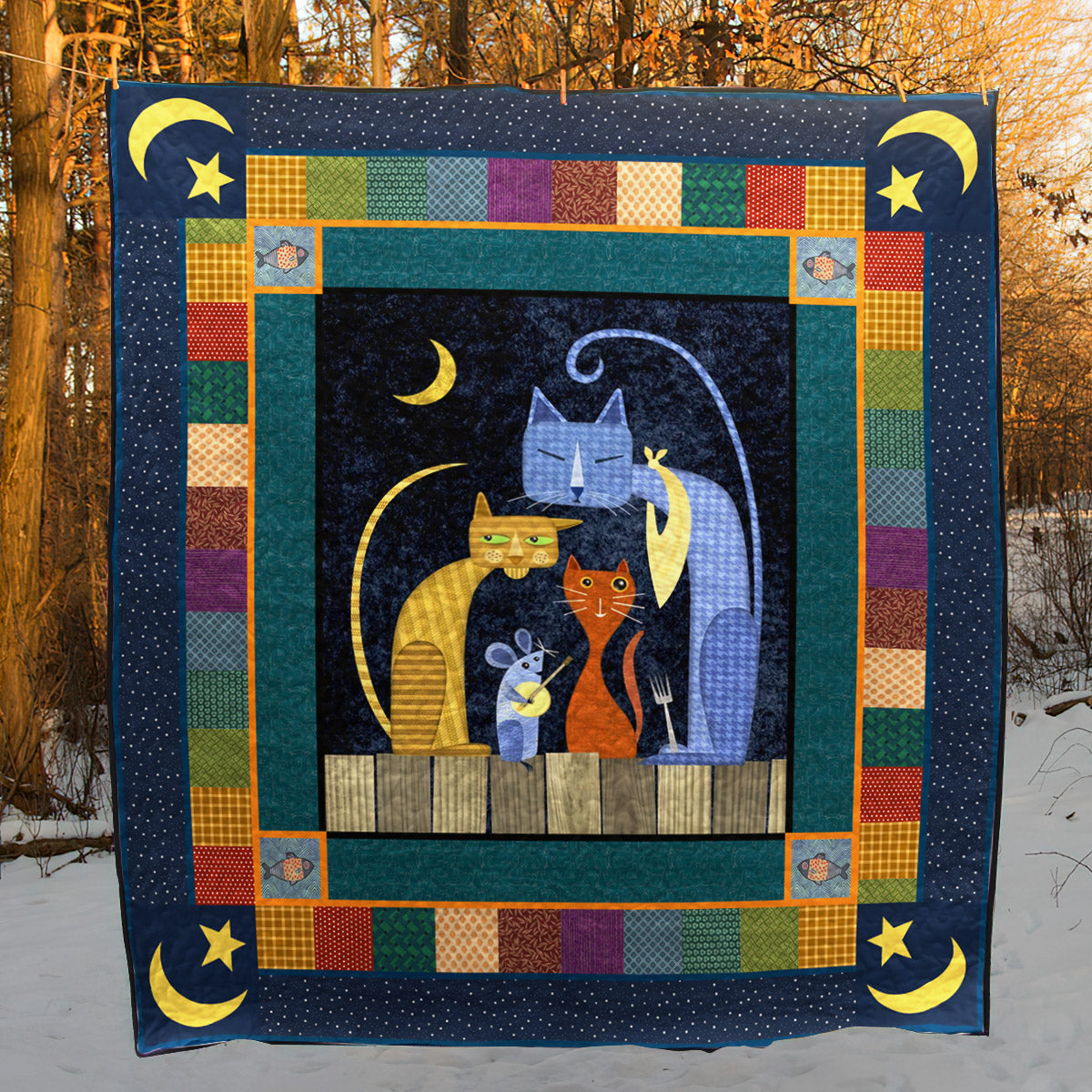 Cat ML280607 Quilt Blanket