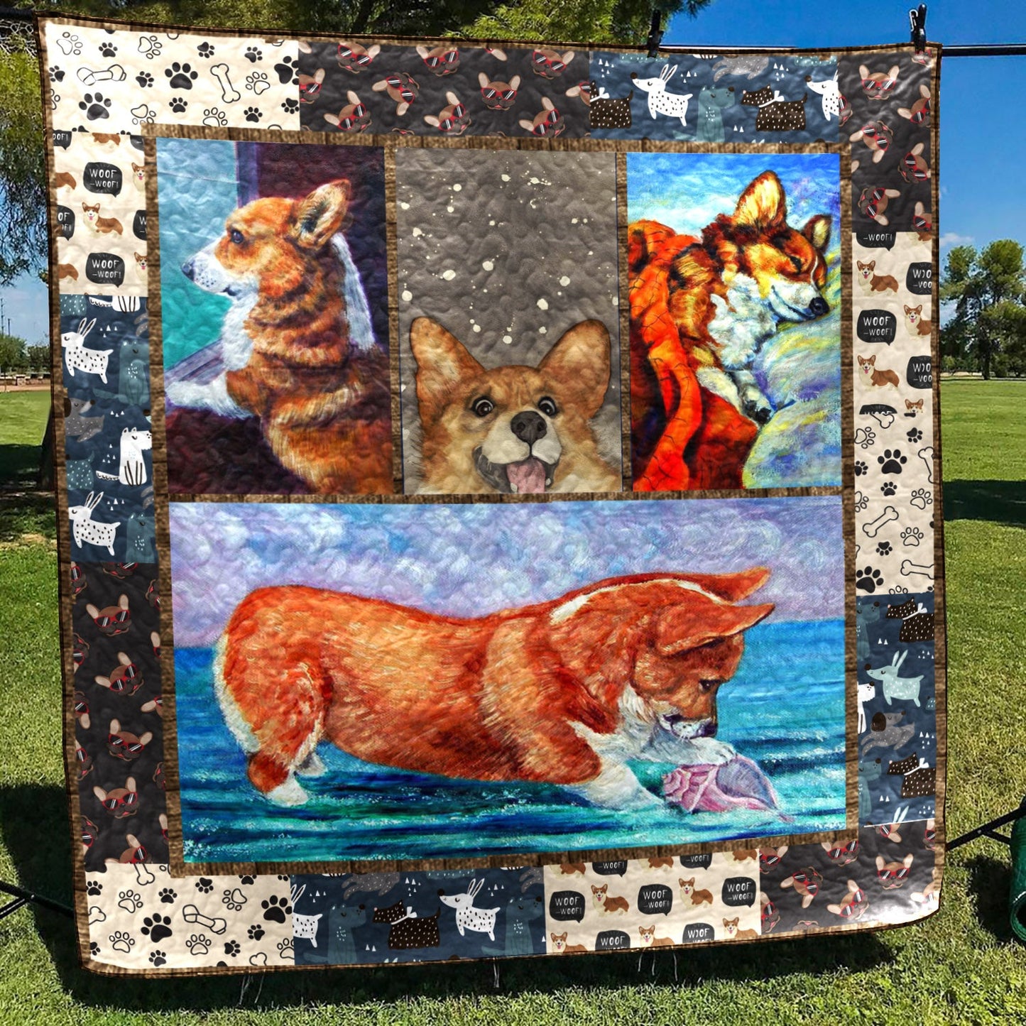 Corgi Dog NG280602 TBG Quilt Blanket