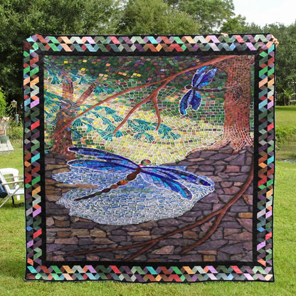 Dragonfly Buddies In Garden CLT170622 Quilt Blanket