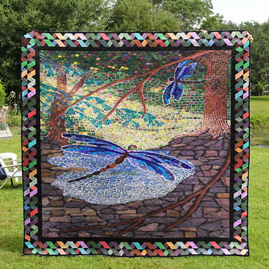 Dragonfly Buddies In Garden CLT170622 Quilt Blanket