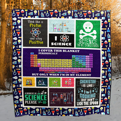 I Love Science Chemistry PKT200633 Quilt Blanket