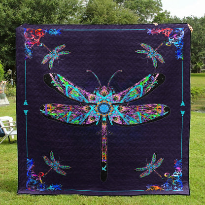 Electro Dragonfly CLT270626 Quilt Blanket