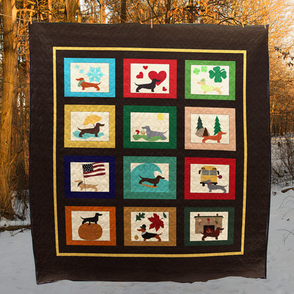 Dachshund CLA180630 Quilt Blanket