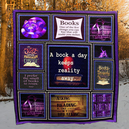 A Book A Day Keeps Reality Away PKT240601 Quilt Blanket