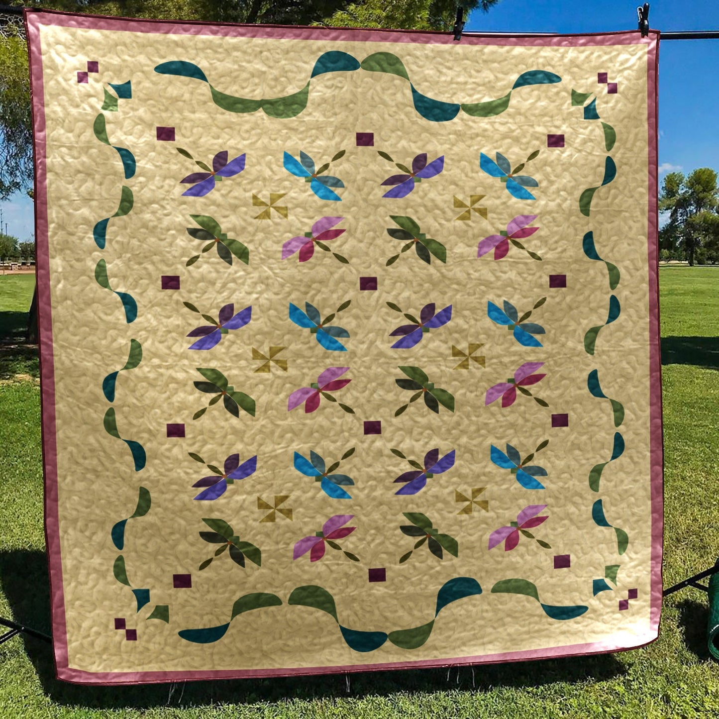 Dragonfly CLA210669 Quilt Blanket