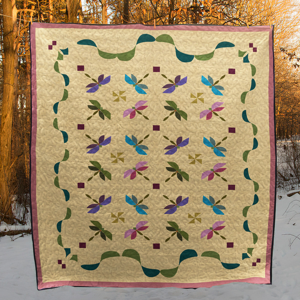 Dragonfly CLA210669 Quilt Blanket