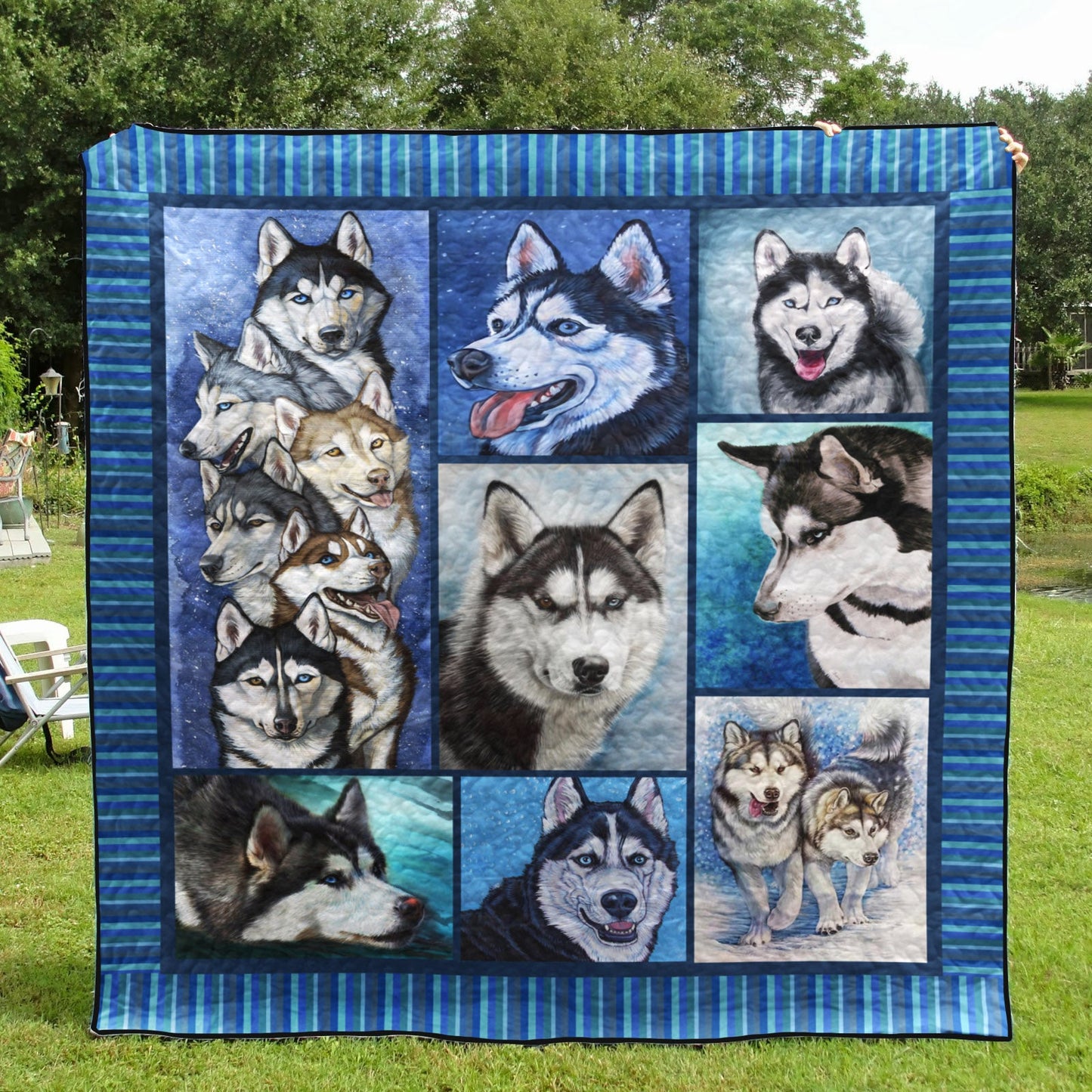 Husky Dog CLT180630 Quilt Blanket