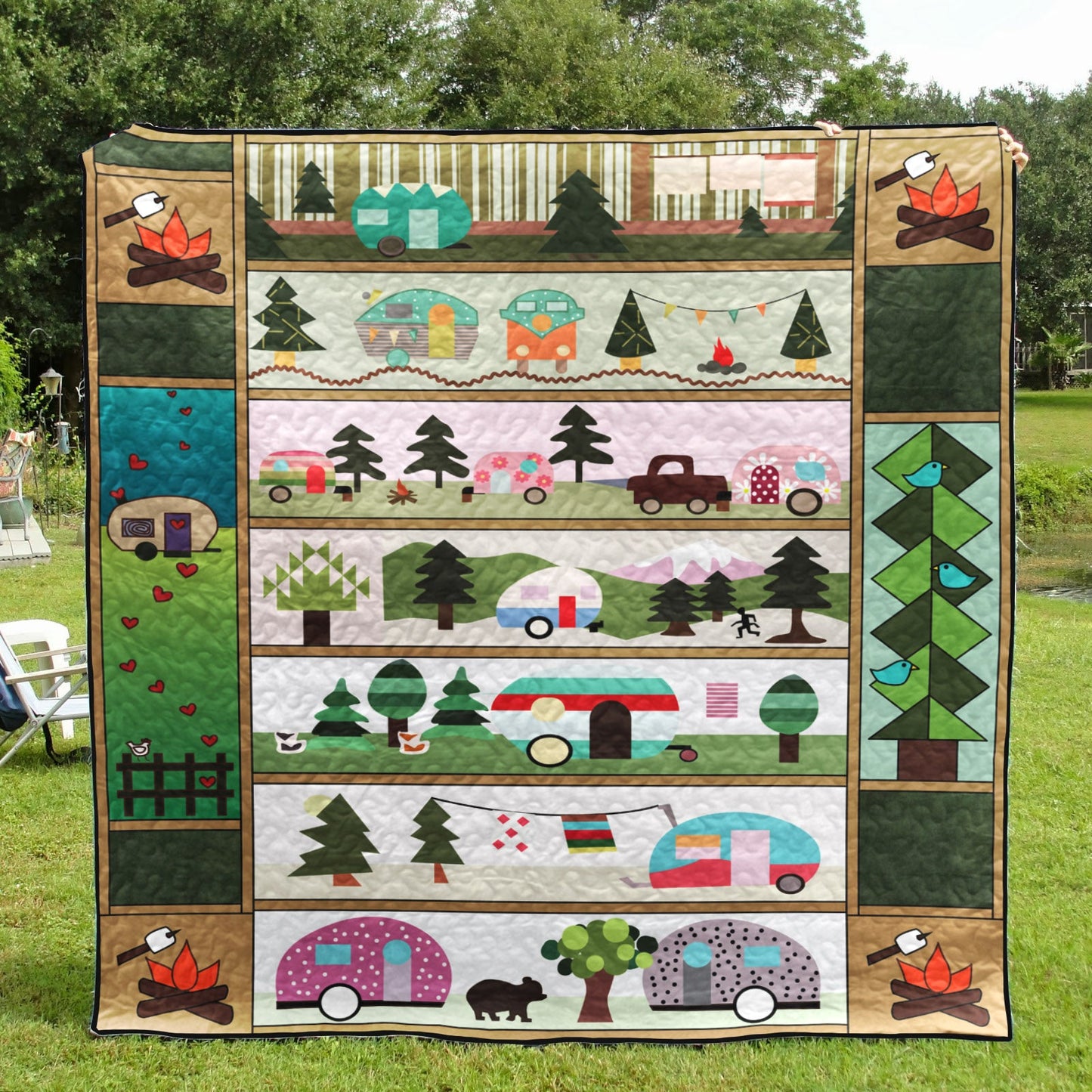 Camping CL120616 Quilt Blanket