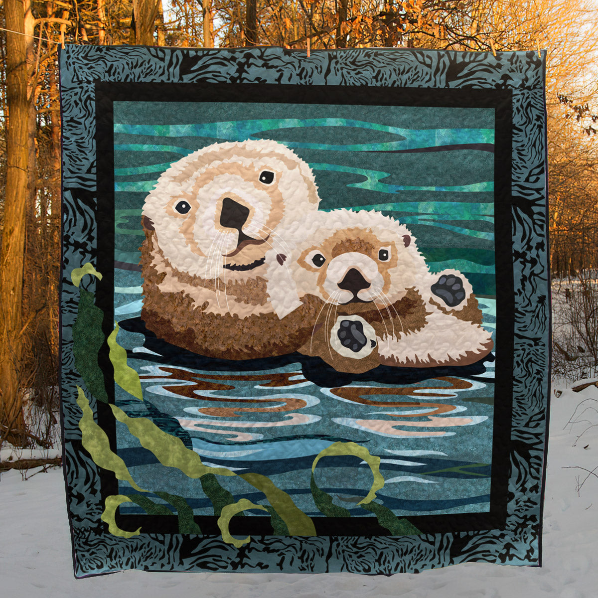 Sea Otter CLT180663 Quilt Blanket