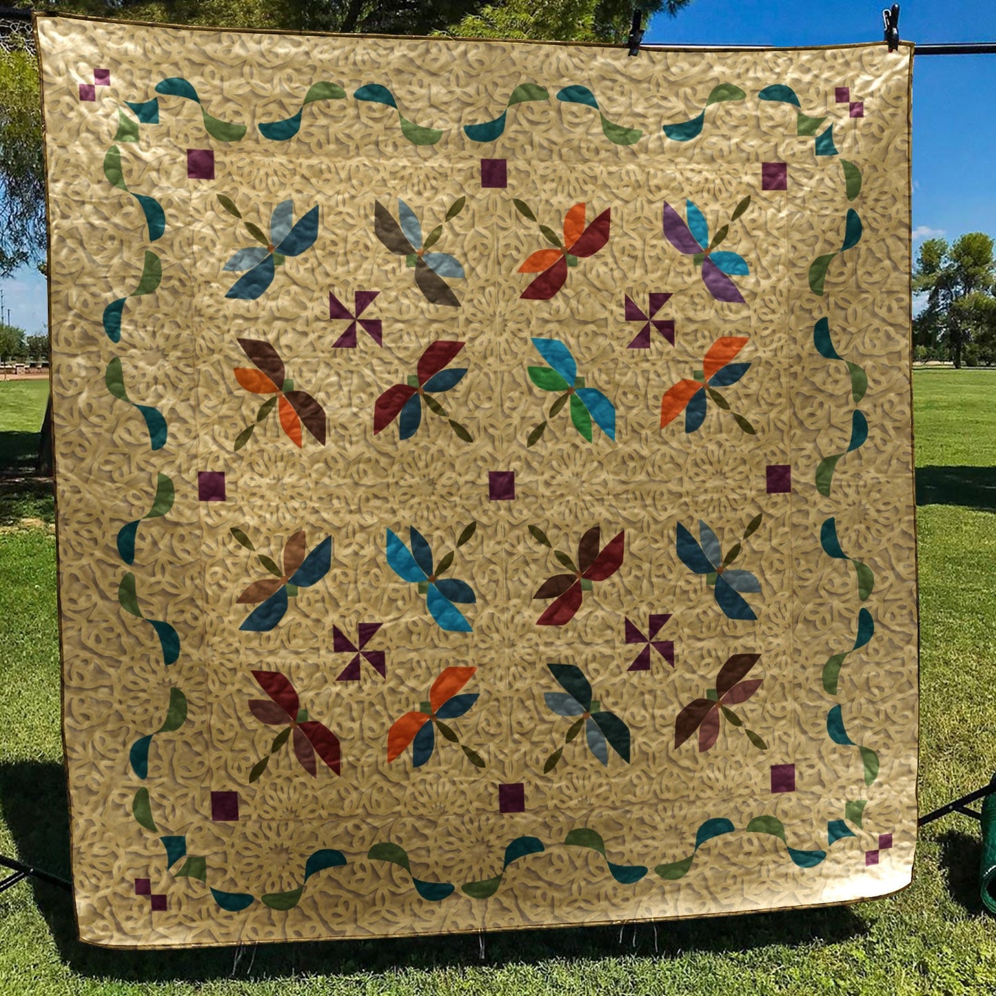 Dragonfly CLM190634 Quilt Blanket