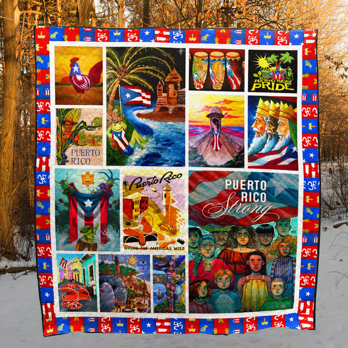 Puerto Rico HM010713 Quilt Blanket