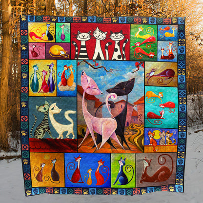 Cat MH060507 Quilt Blanket