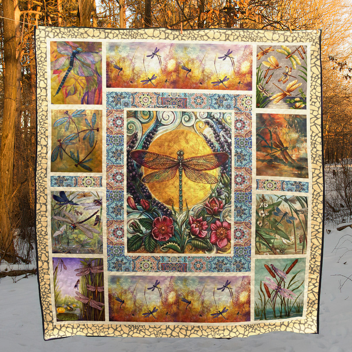 Dragonfly D010753 Quilt Blanket