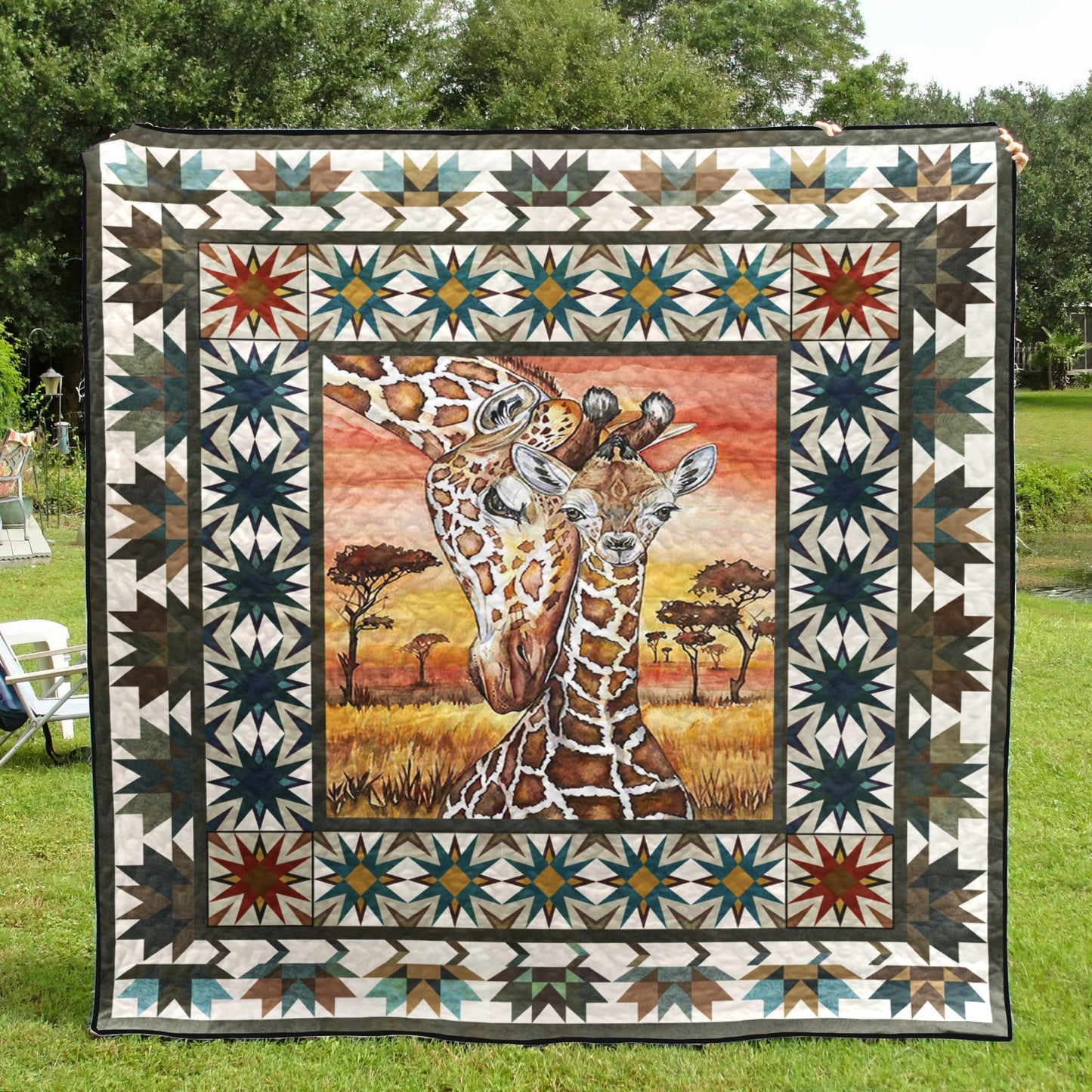 Giraffe And Love CLT190650 Quilt Blanket