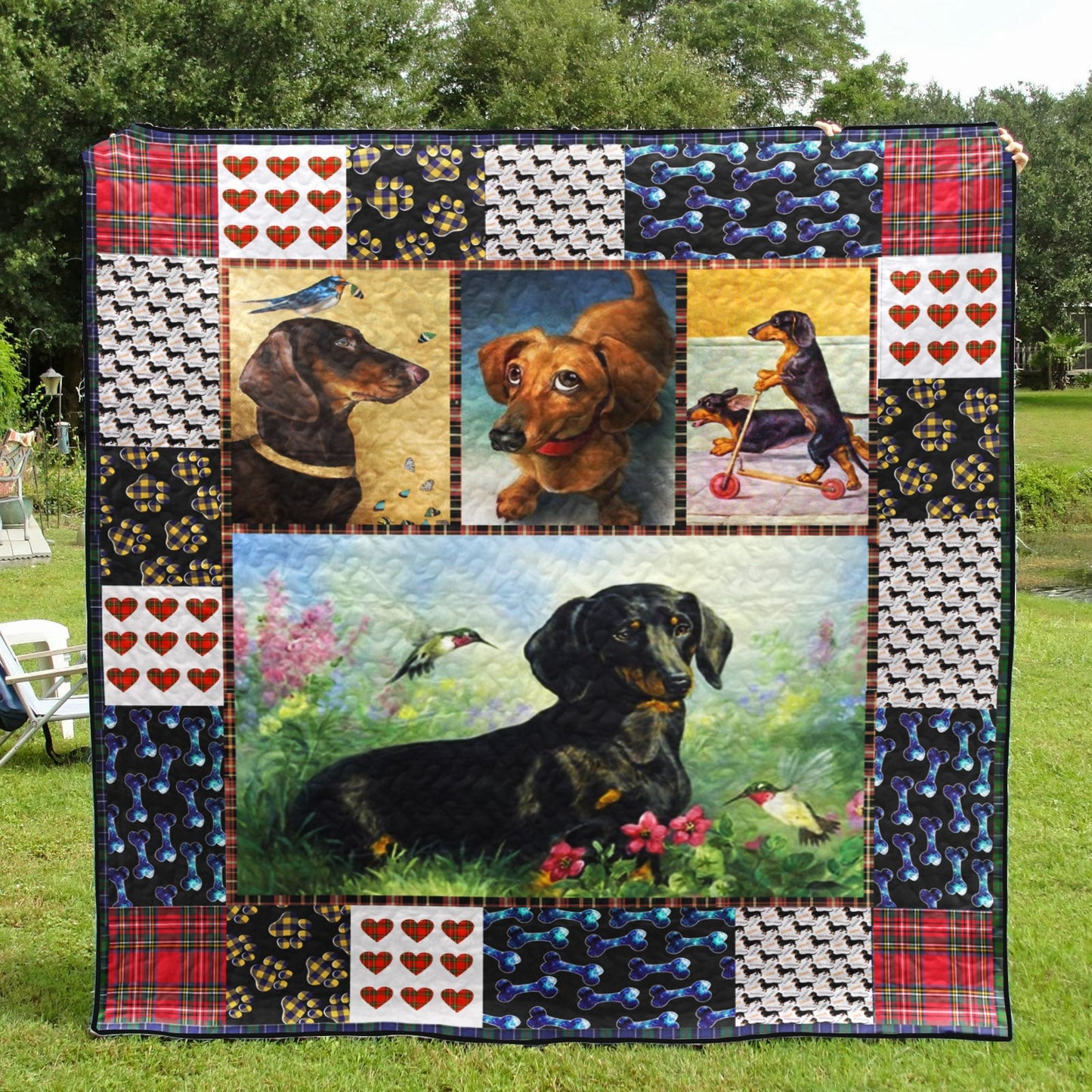 Dog BI030718B TBG Quilt Blanket