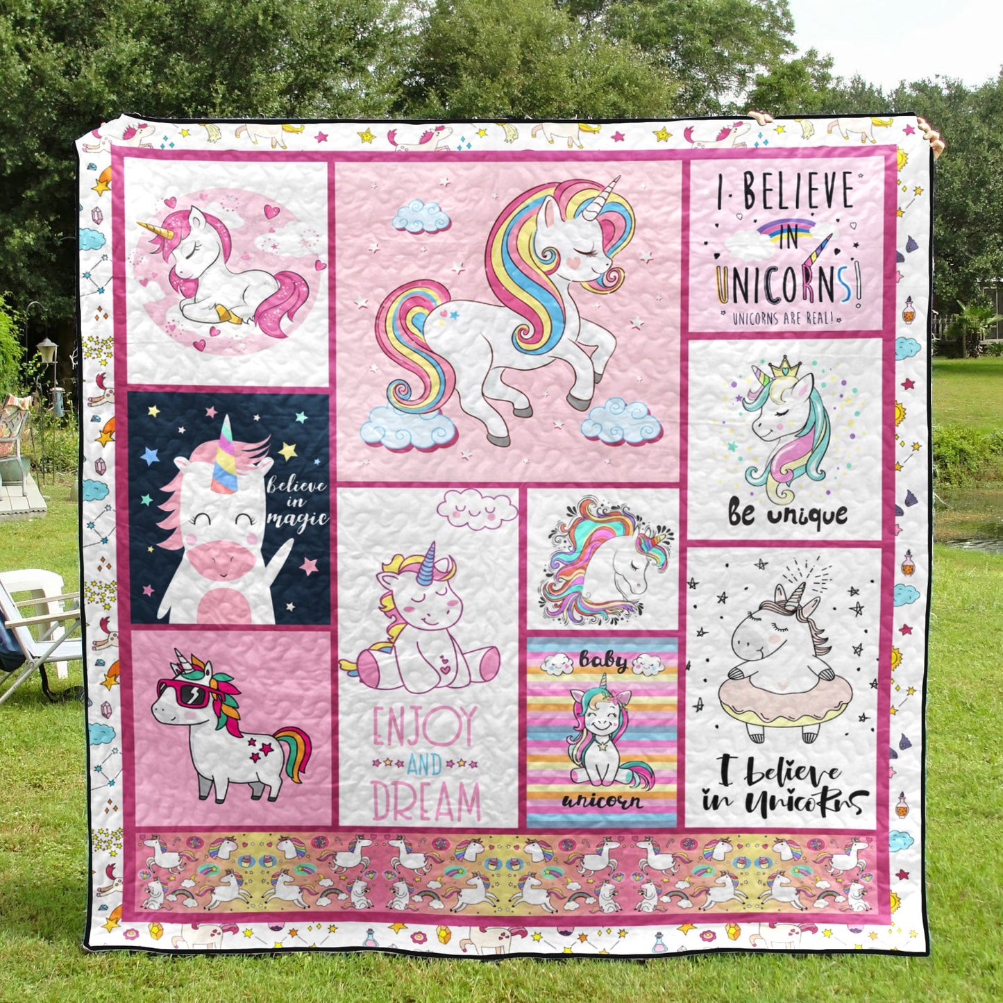 I Believe In Unicorn CLD270666 Quilt Blanket