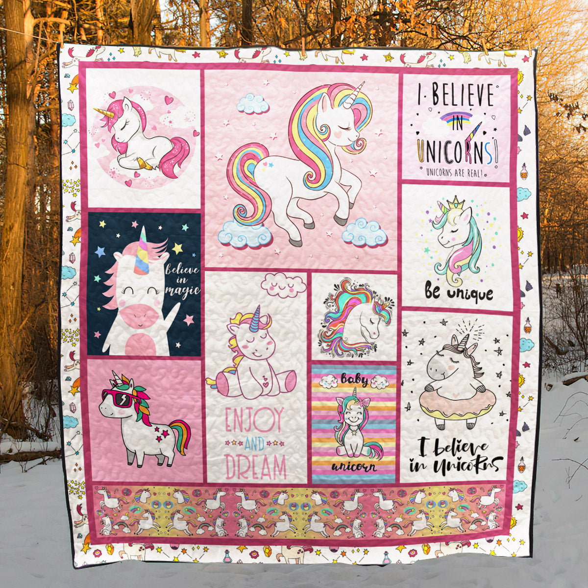 I Believe In Unicorn CLD270666 Quilt Blanket