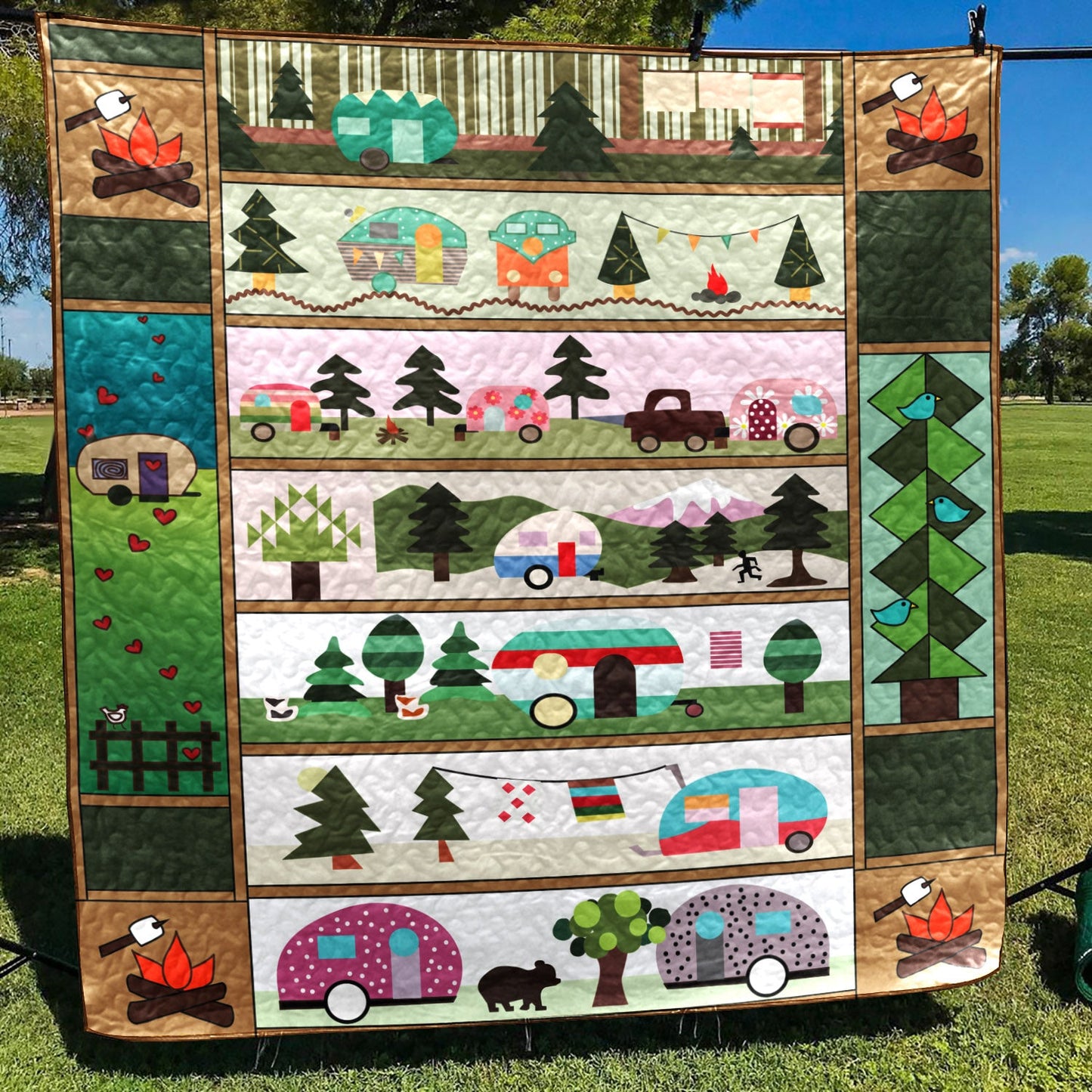 Camping CLM240616 Quilt Blanket