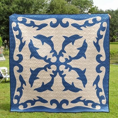 Dolphin Hawaiian CLM210616 Quilt Blanket