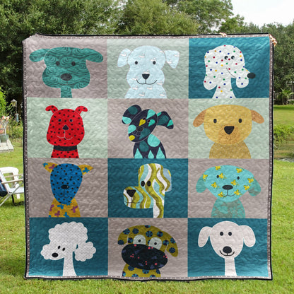 Dogs CLA190674 Quilt Blanket