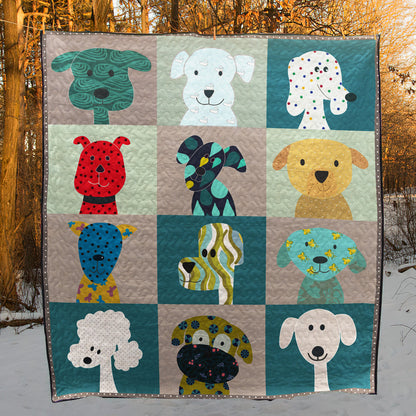 Dogs CLA190674 Quilt Blanket